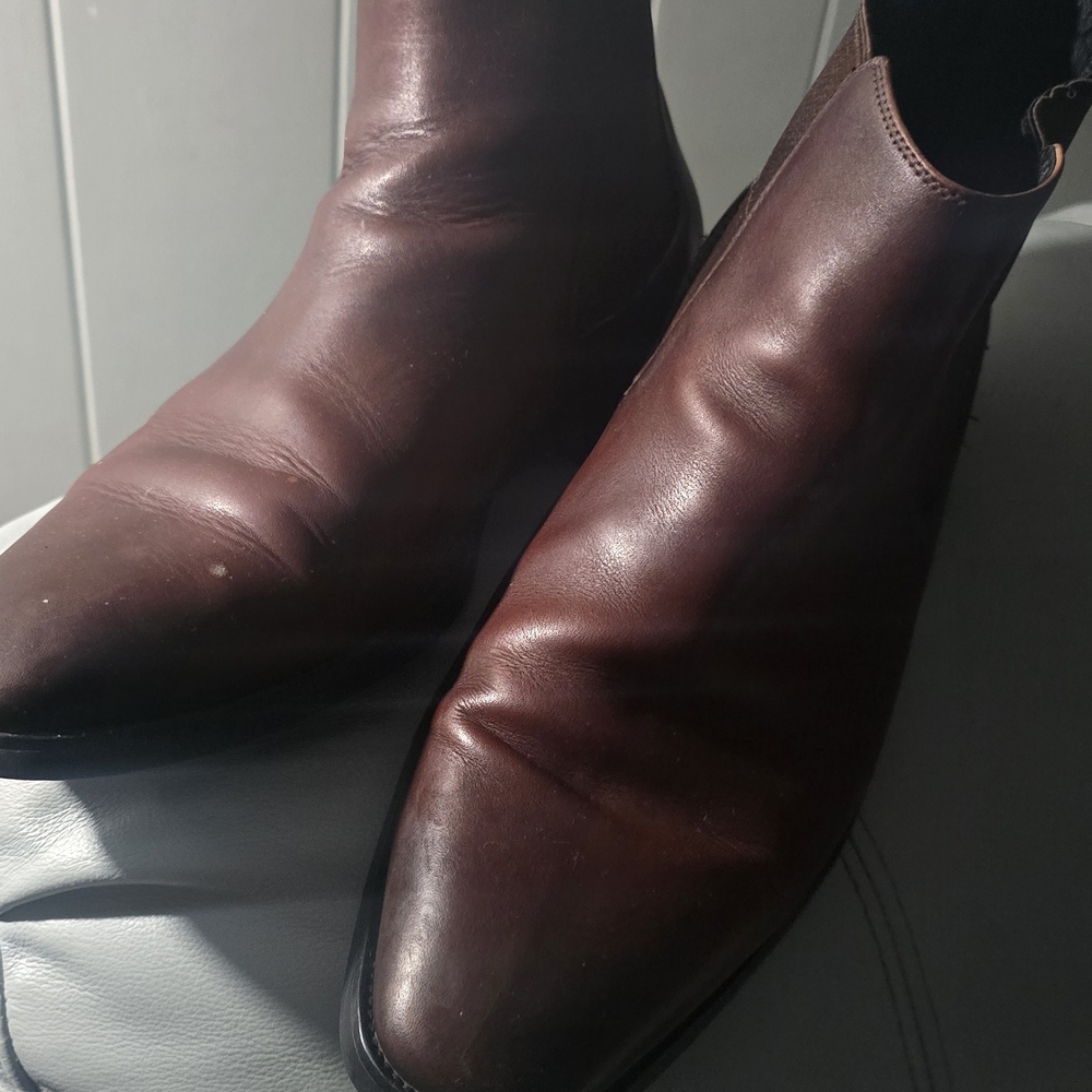 GIFENNSE Leather Shoes  Dark Brown Shoes Size 12